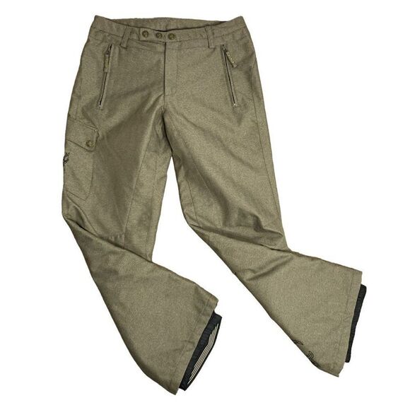 Triple Nickel Snowboarding Ski Pants L Brown Quilted Lining Embroidered Pockets - Picture 1 of 7